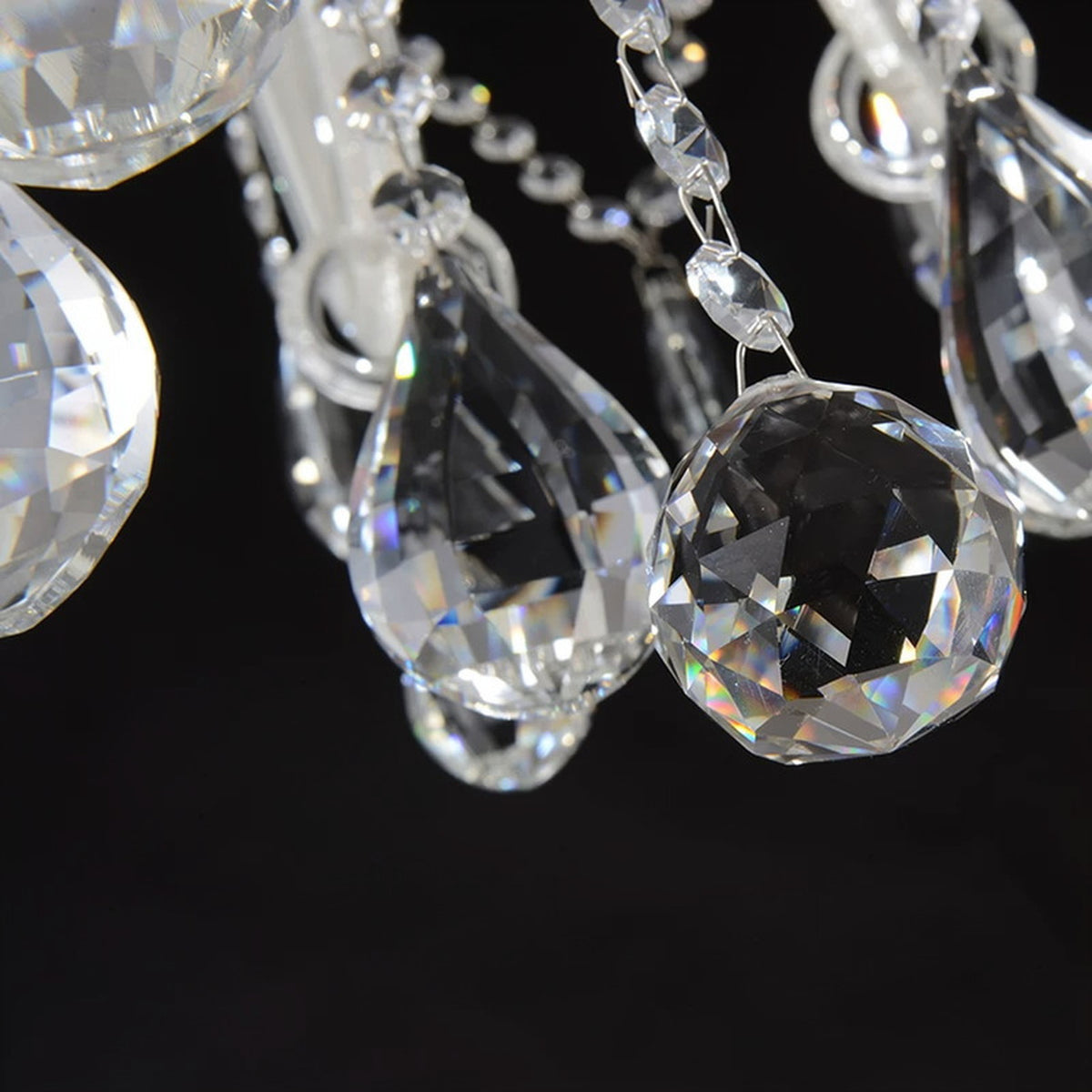 AM0777 — European Candle Crystal Metal Chandelier for Kids' Rooms