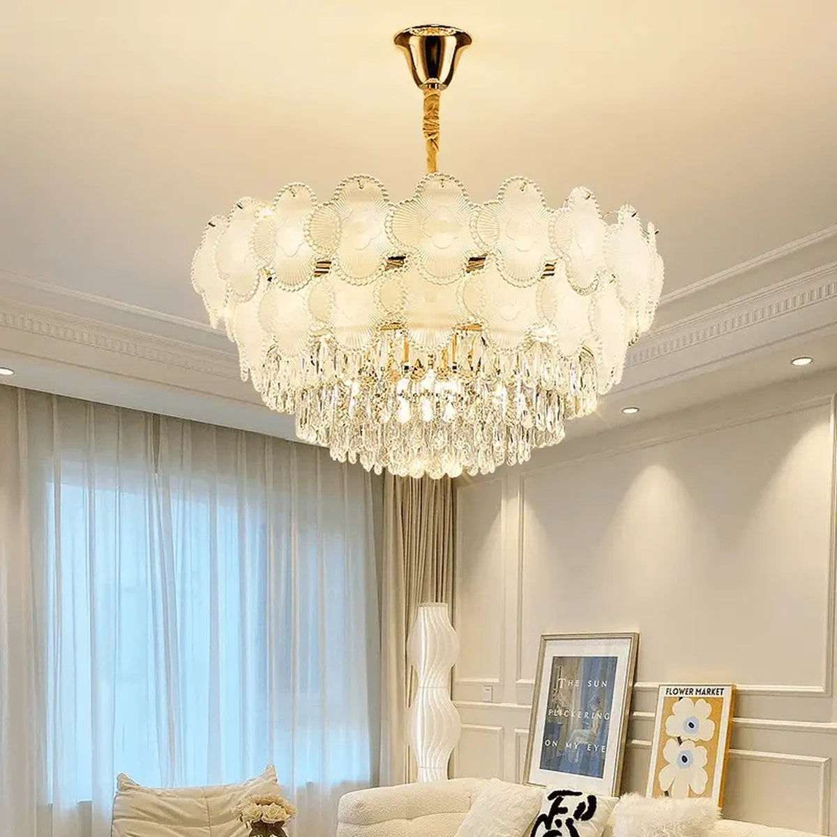 AM0493 — Light Luxury Crystal Chandelier for Living Rooms