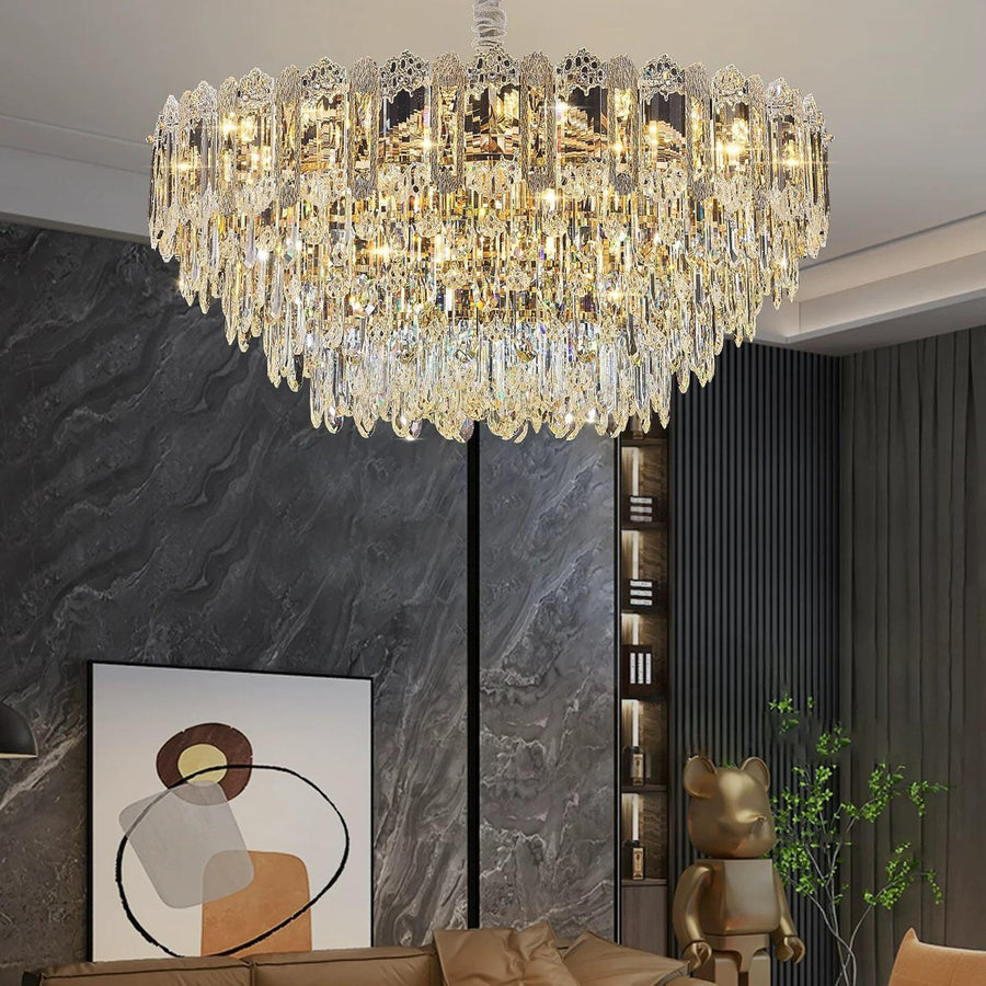 AM0679 — Light Luxury Crystal Chandelier for Living Rooms