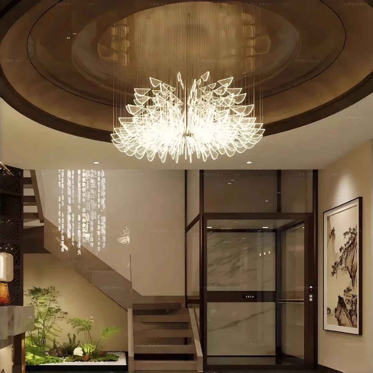 AM0666 — Light Luxury Crystal Chandelier for Living Rooms