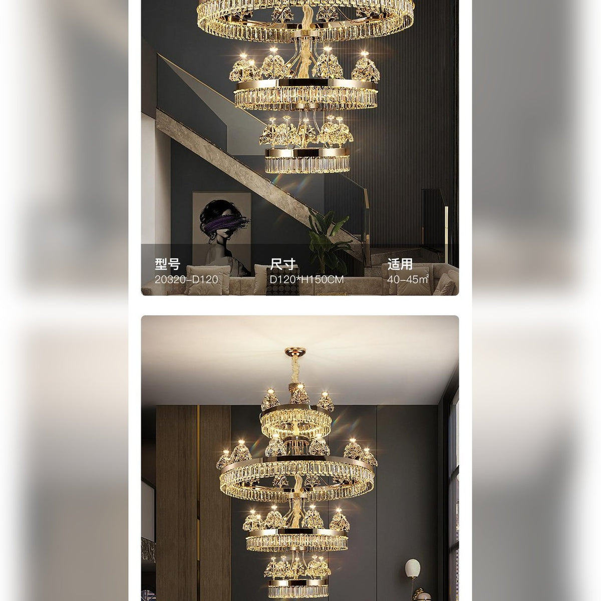 AM0578 — Postmodern Fortune Tree Crystal Chandelier for Living Rooms