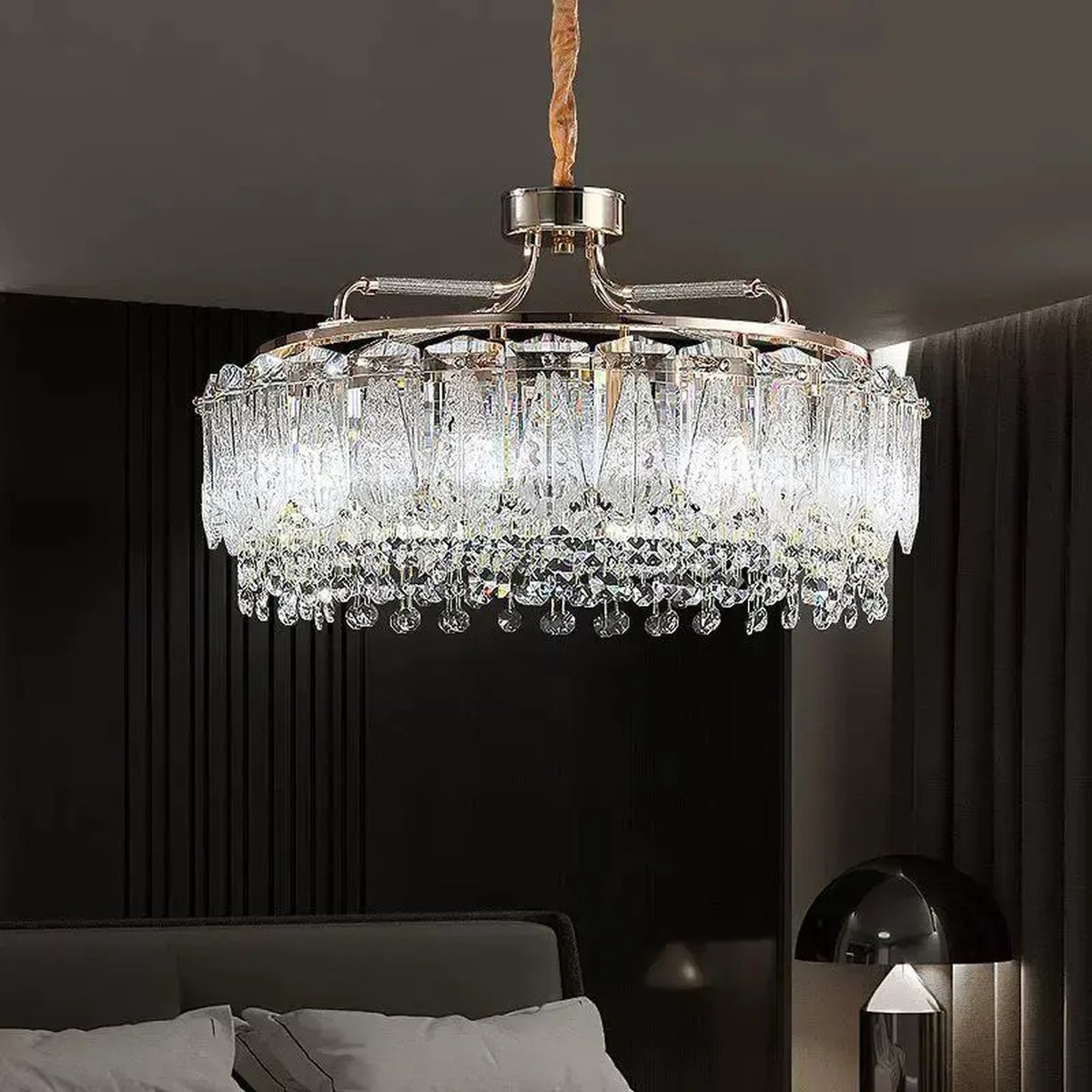 AM0589 — Light Luxury Crystal Chandelier for Living Rooms