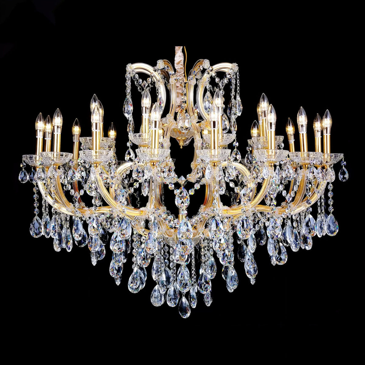 AM0809 — European Grand Hall Crystal Chandelier for Duplex Spaces & Stairwells