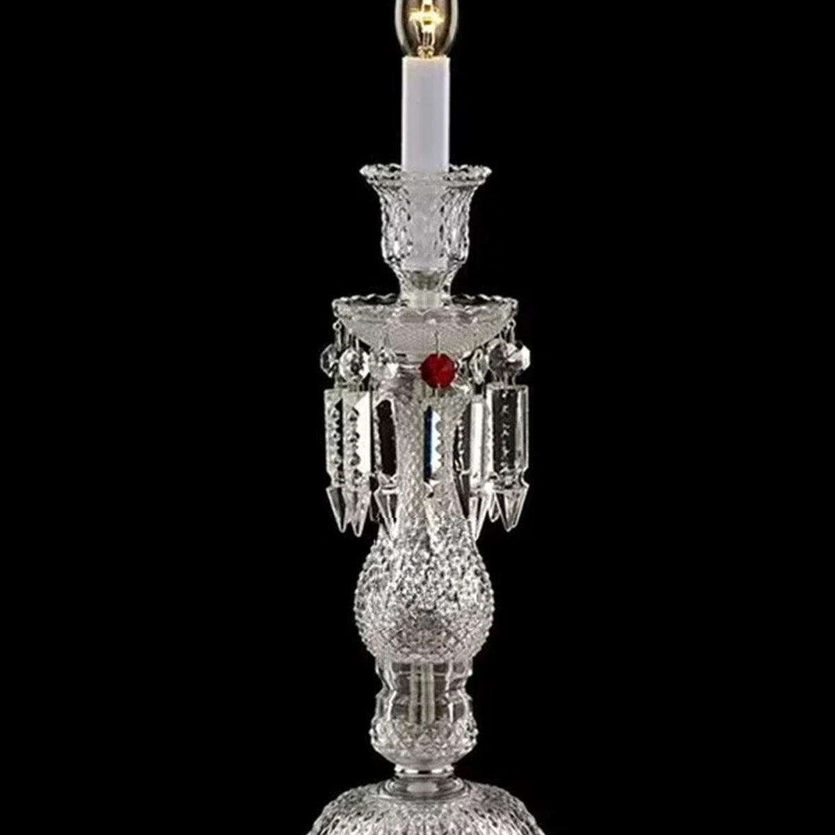 AM0851 — French Crystal Fabric Table Lamp for Living Rooms & Bedrooms
