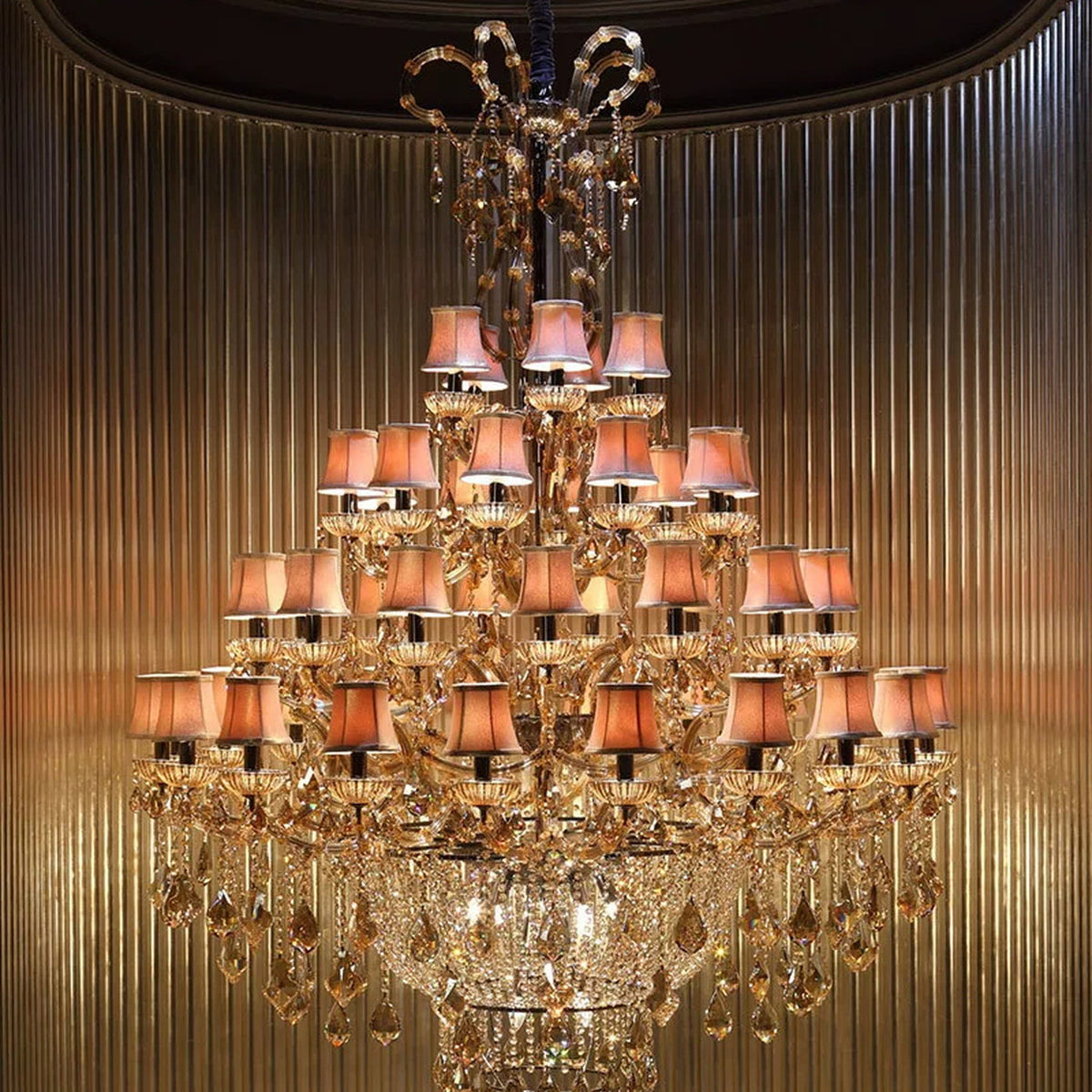 AM0810 — European Stairwell Crystal Chandelier for Loft Spaces & Duplex Spaces