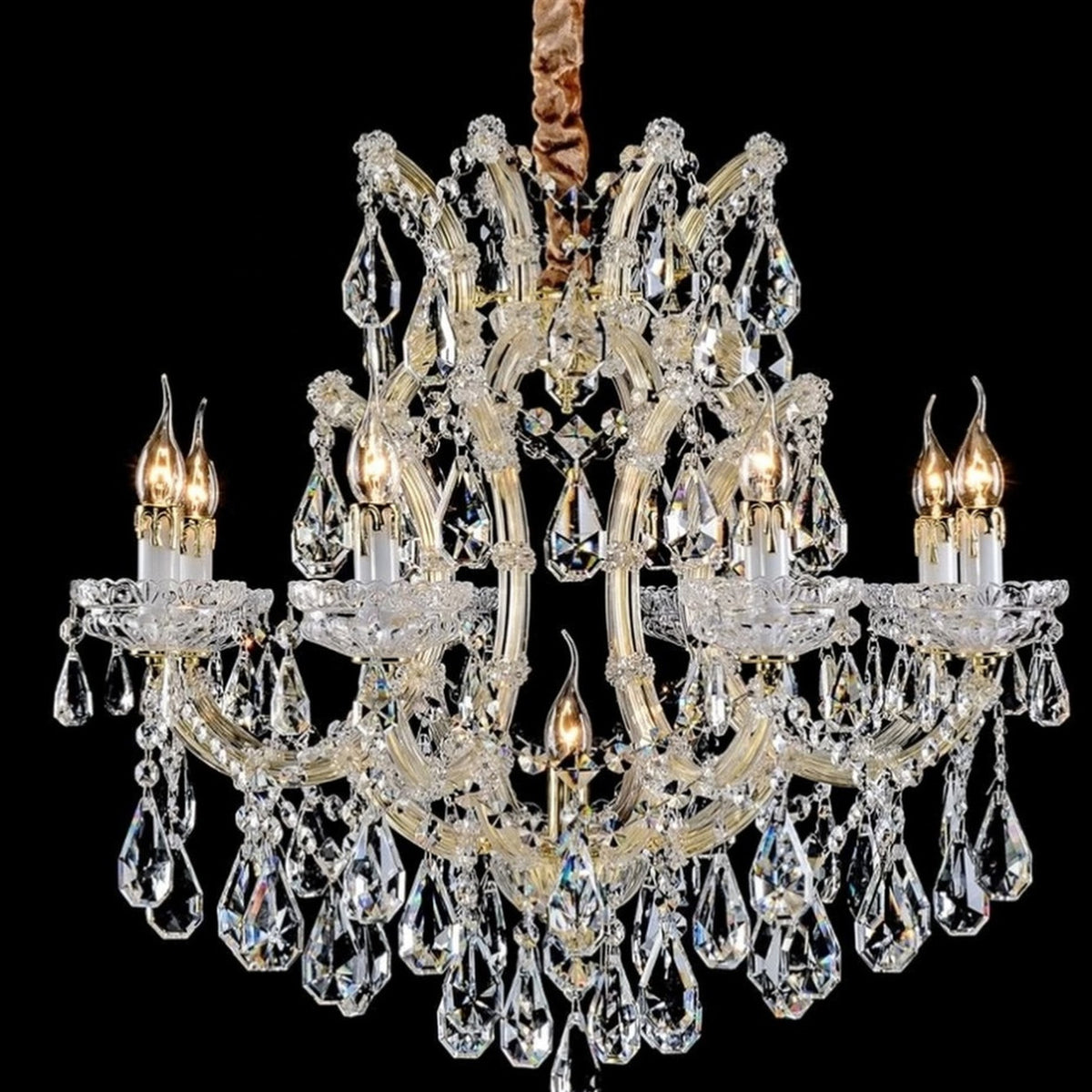 AM0827 — European Crystal Chandelier for Duplex Spaces & Stairwells