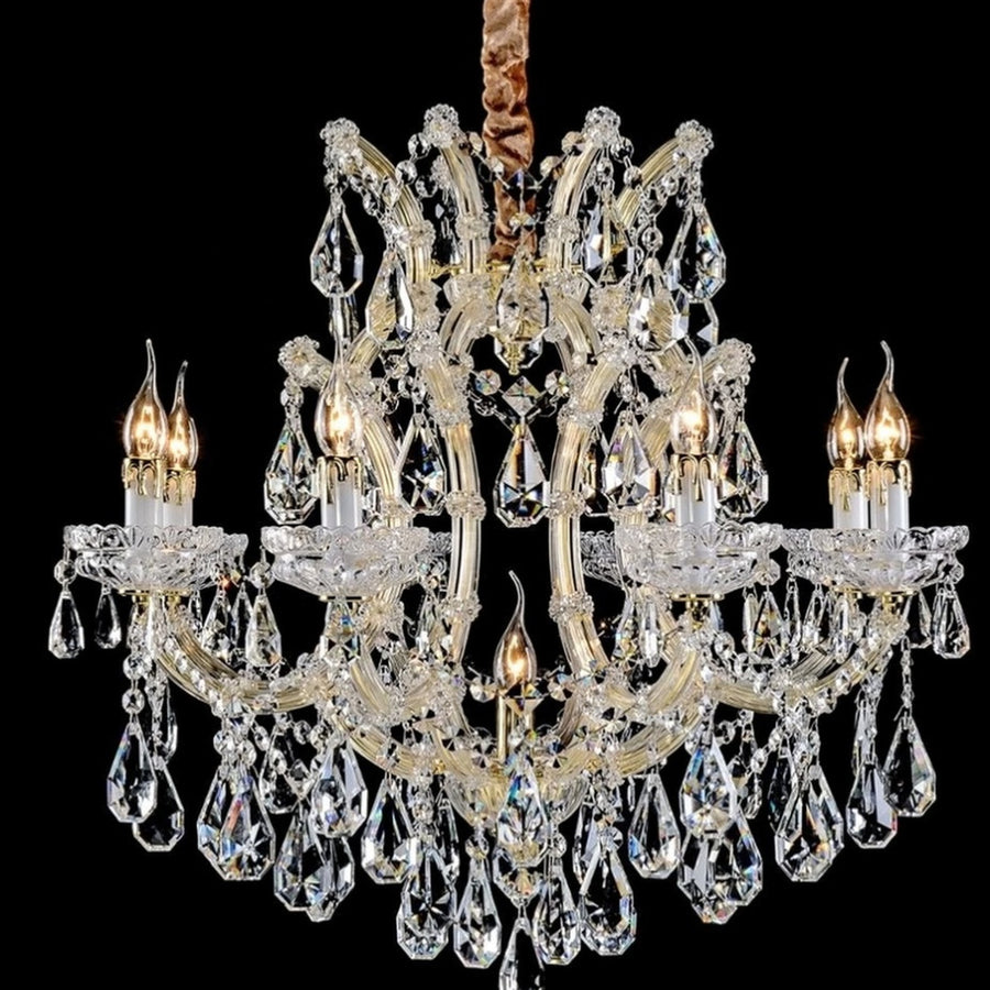 AM0827 — European Crystal Chandelier for Duplex Spaces & Stairwells