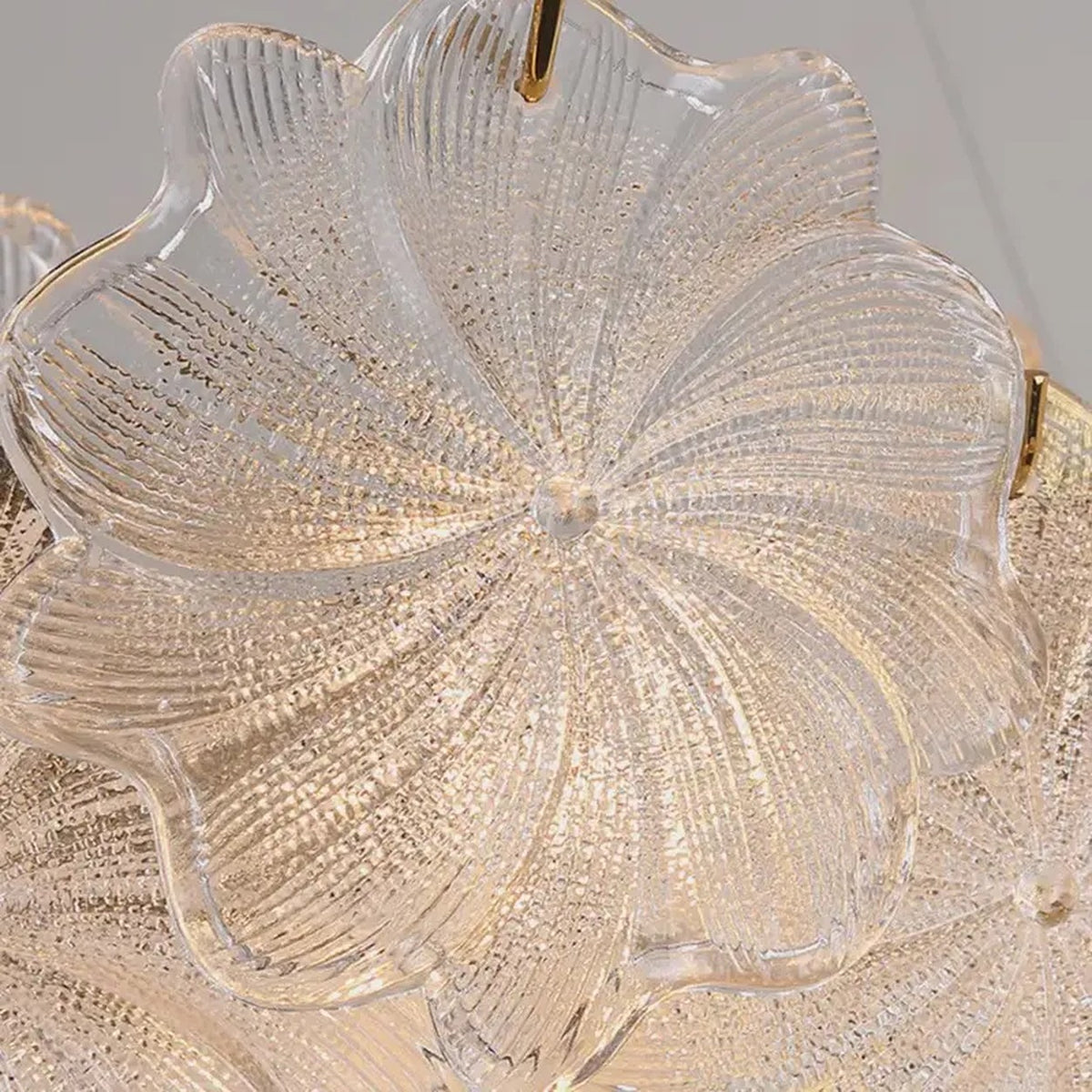 AM0568 — French Floral Glass Chandelier for Living Rooms