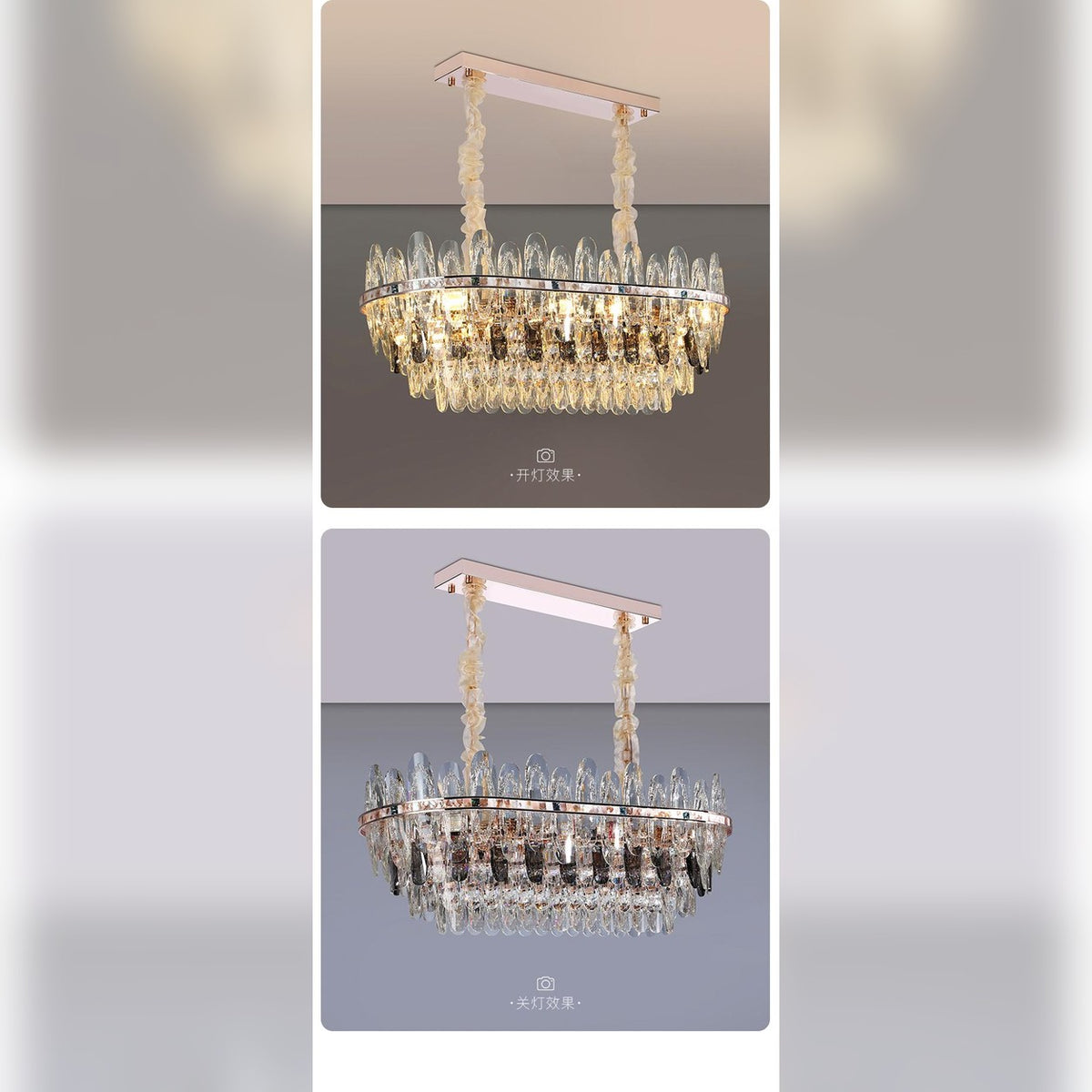 AM0628 — Light Luxury Shell K9 Crystal Chandelier for Living Rooms
