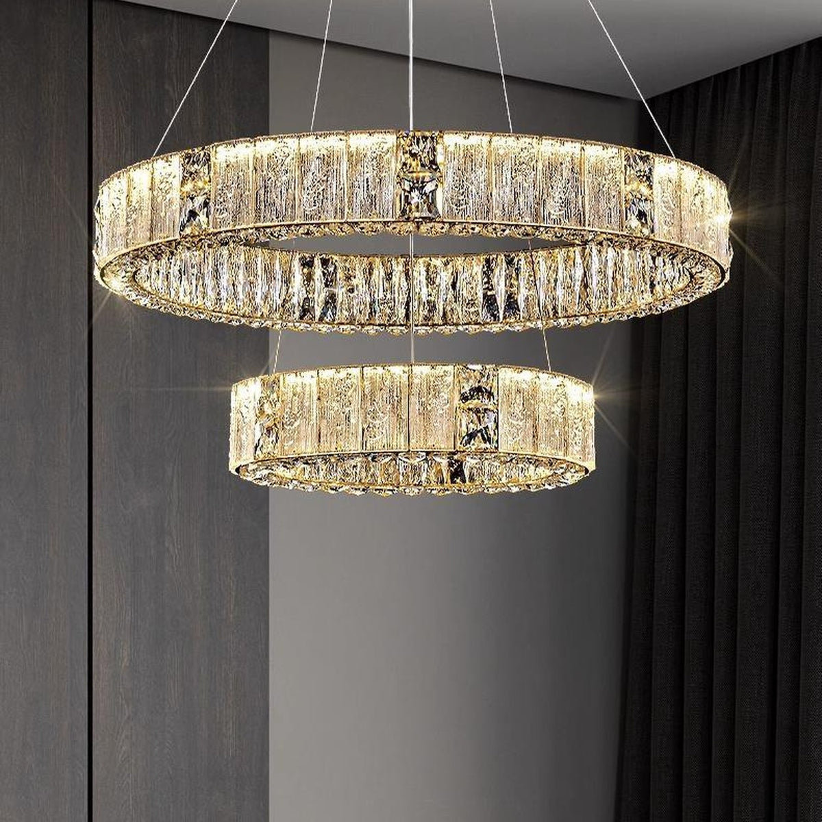AM0653 — Modern Minimalist Crystal Chandelier for Living Rooms