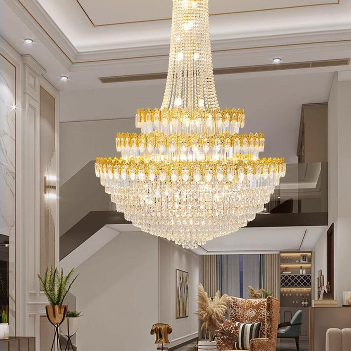 AM0661 — Light Luxury Crystal Chandelier for Living Rooms