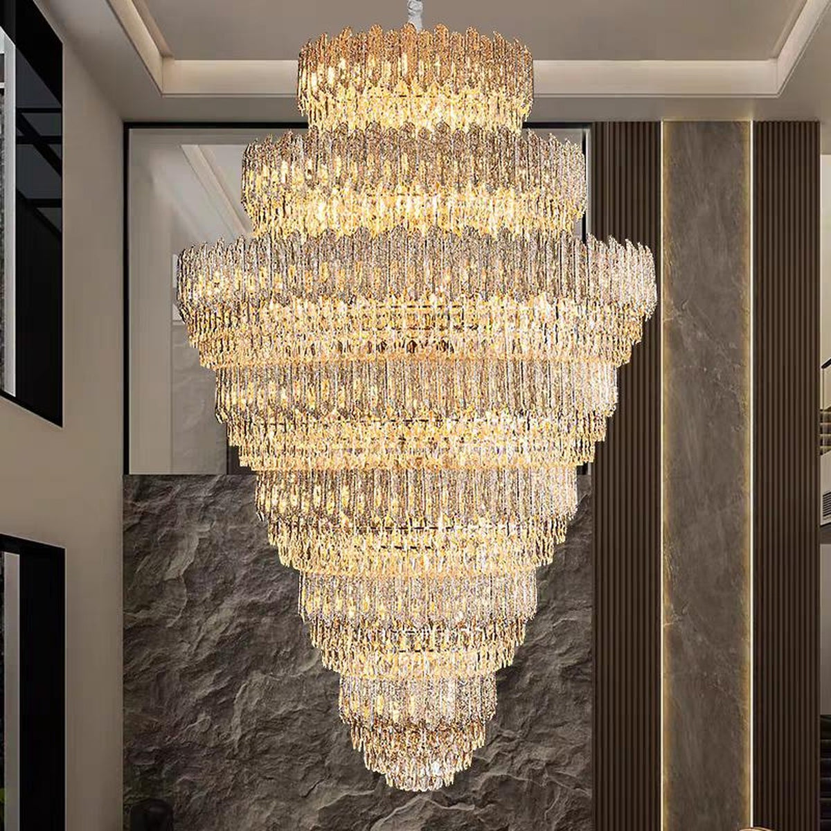 AM0595 — Light Luxury Crystal Chandelier for Living Rooms