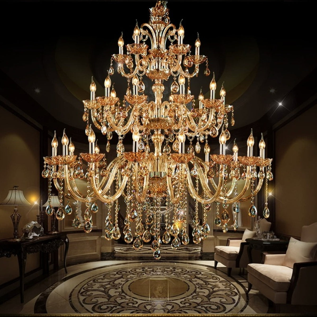 AM0774 — European Candle Crystal Chandelier for Living Rooms & Dining Rooms