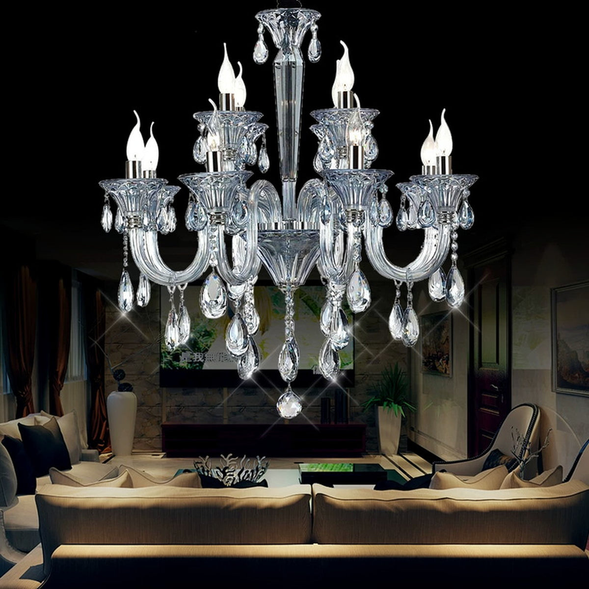 AM0719 — European French Crystal Wall Light for Living Rooms & Dining Rooms