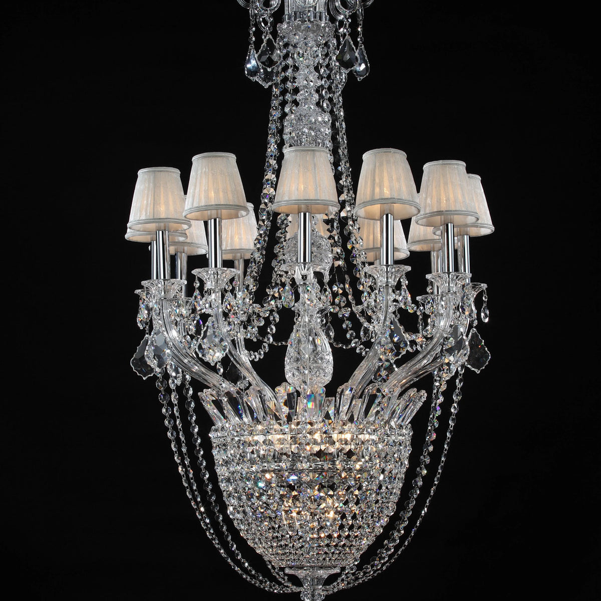 AM0860 — European Duplex Grand Hall Glass Chandelier for Living Rooms