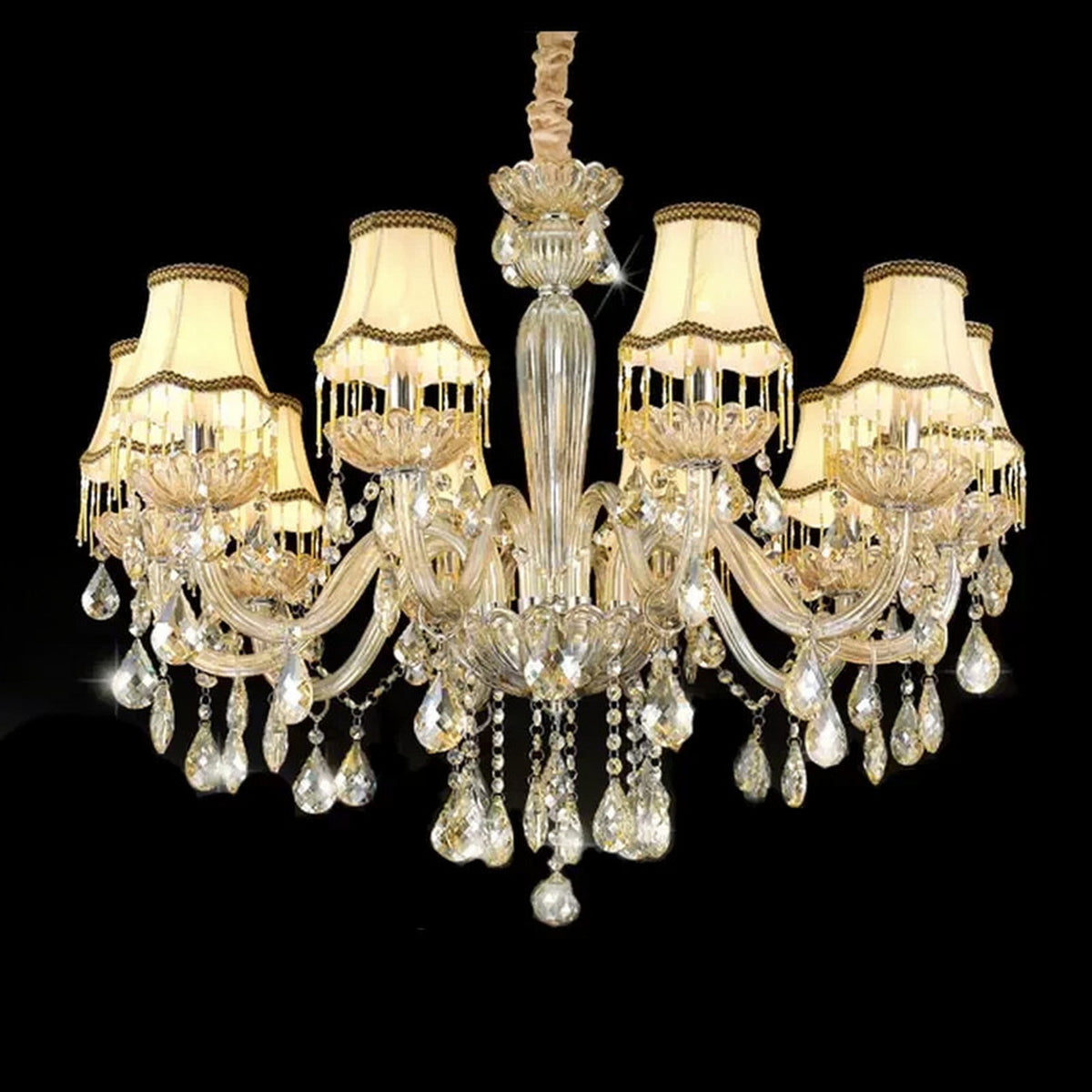 AM0783 — European Duplex Crystal Metal Chandelier for Living Rooms