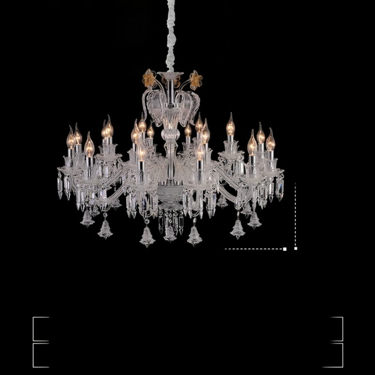 AM0847 — French Luxury Crystal Stainless Steel Chandelier for Living Rooms