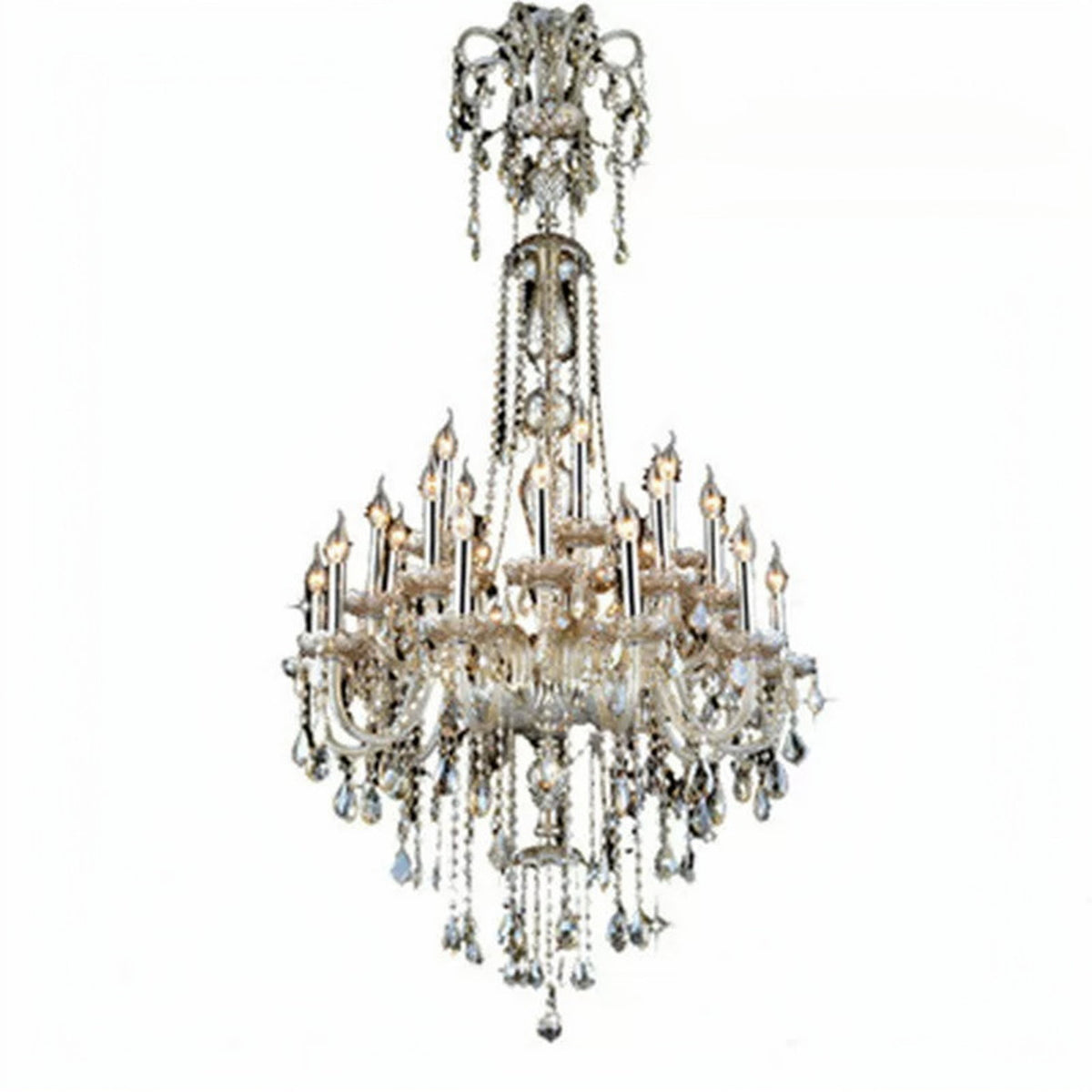 AM0780 — European Crystal Chandelier for Duplex Spaces & Stairwells