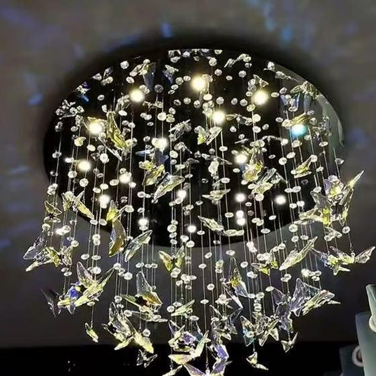 AM0558 — Spiral Staircase Crystal Chandelier for Stairwells