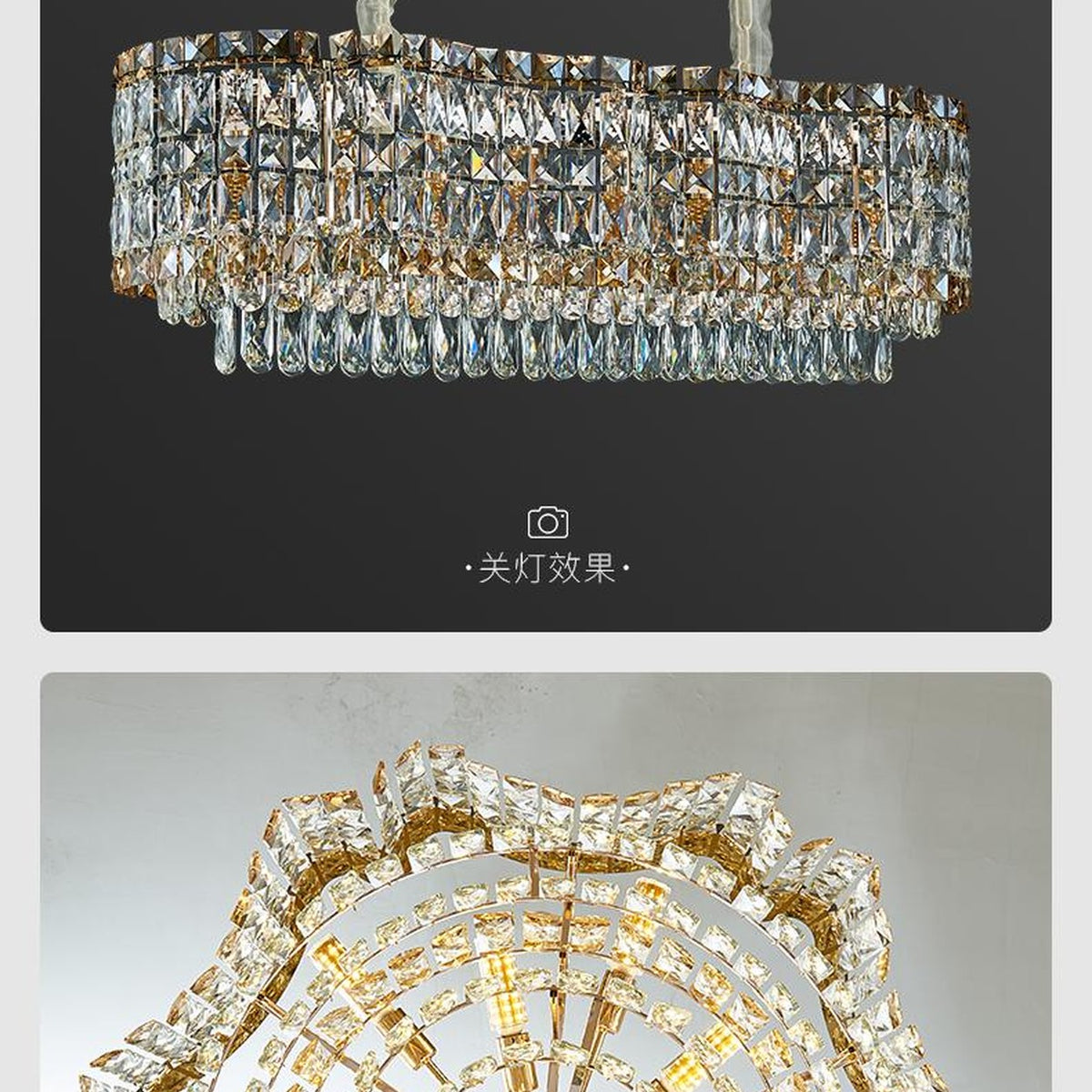 AM0652 — Postmodern Round Crystal Chandelier for Living Rooms