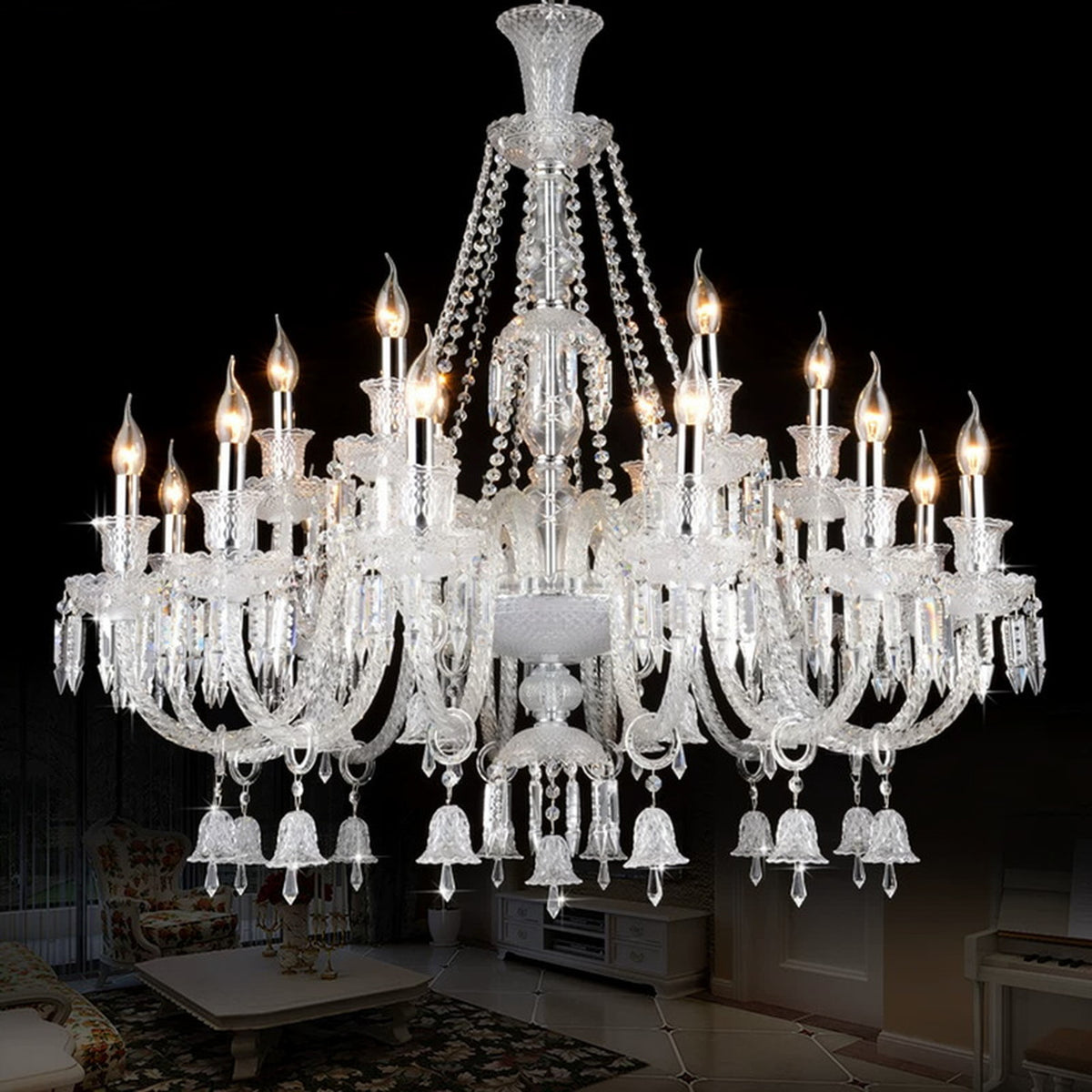 AM0798 — European Duplex Crystal Chandelier for Living Rooms & Dining Rooms
