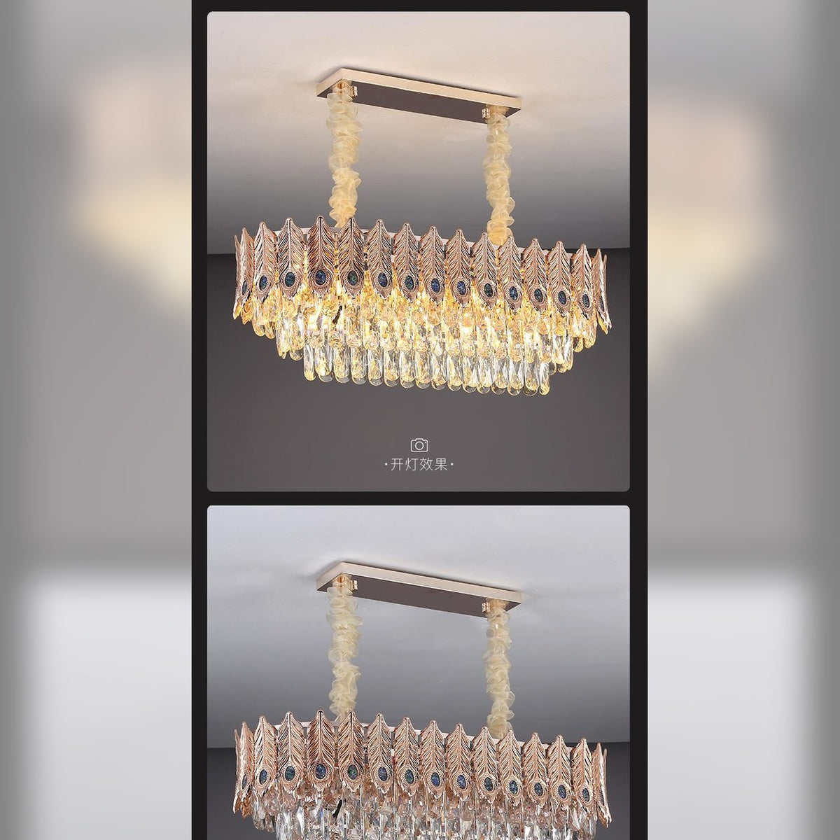 AM0579 — Postmodern Peacock Crystal Chandelier for Living Rooms