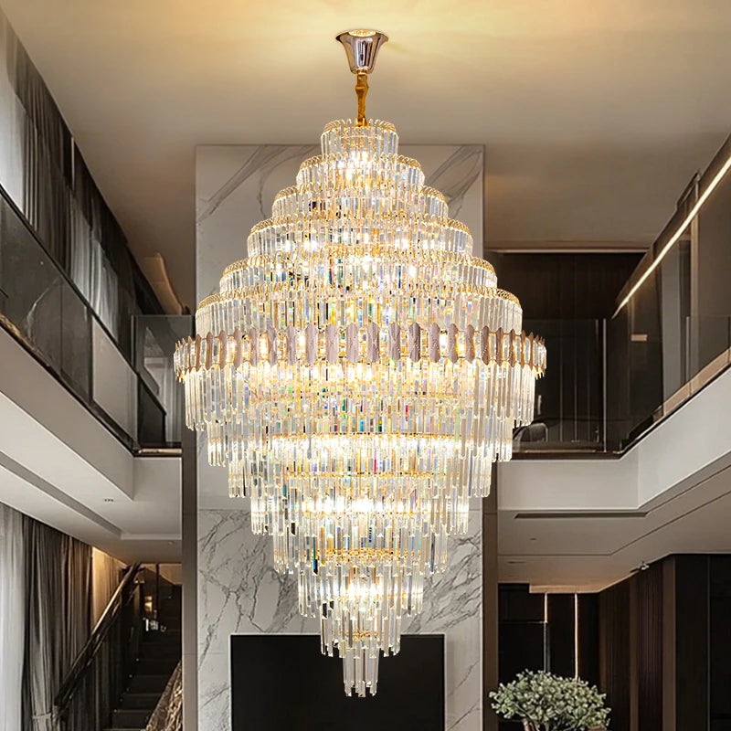 AM0031 · Stairwell Crystal Chandelier for Double-Height Spaces · 6 Configurations — AM0031, view 5