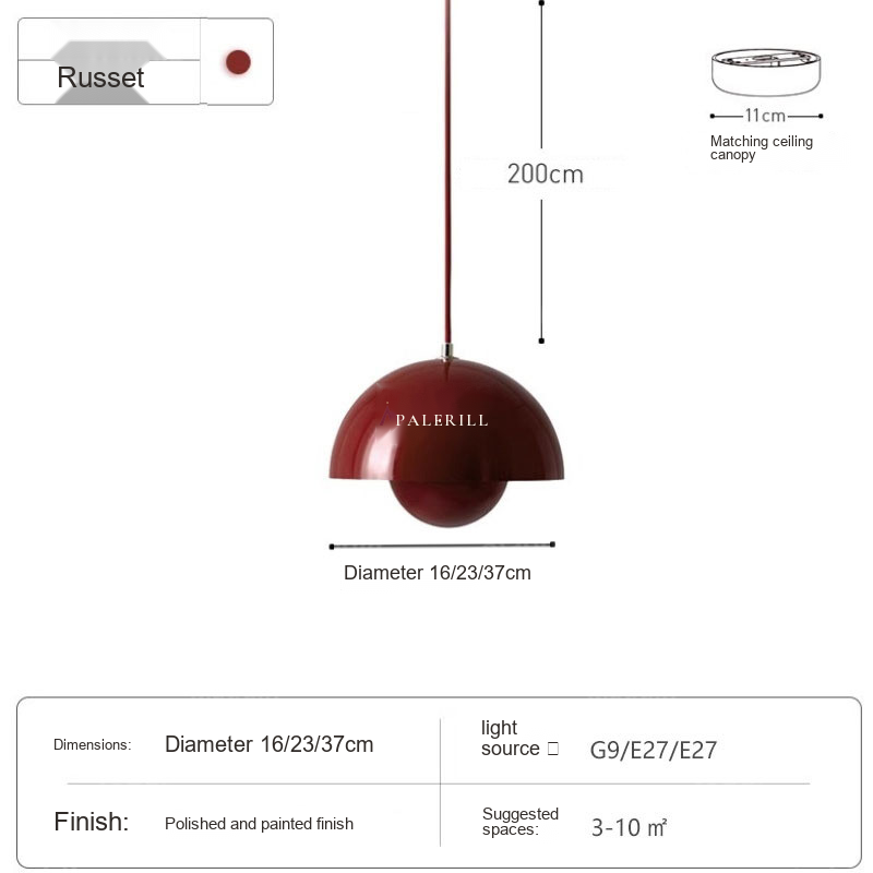 Flowerbud Pendant Light — AM0134, view 10
