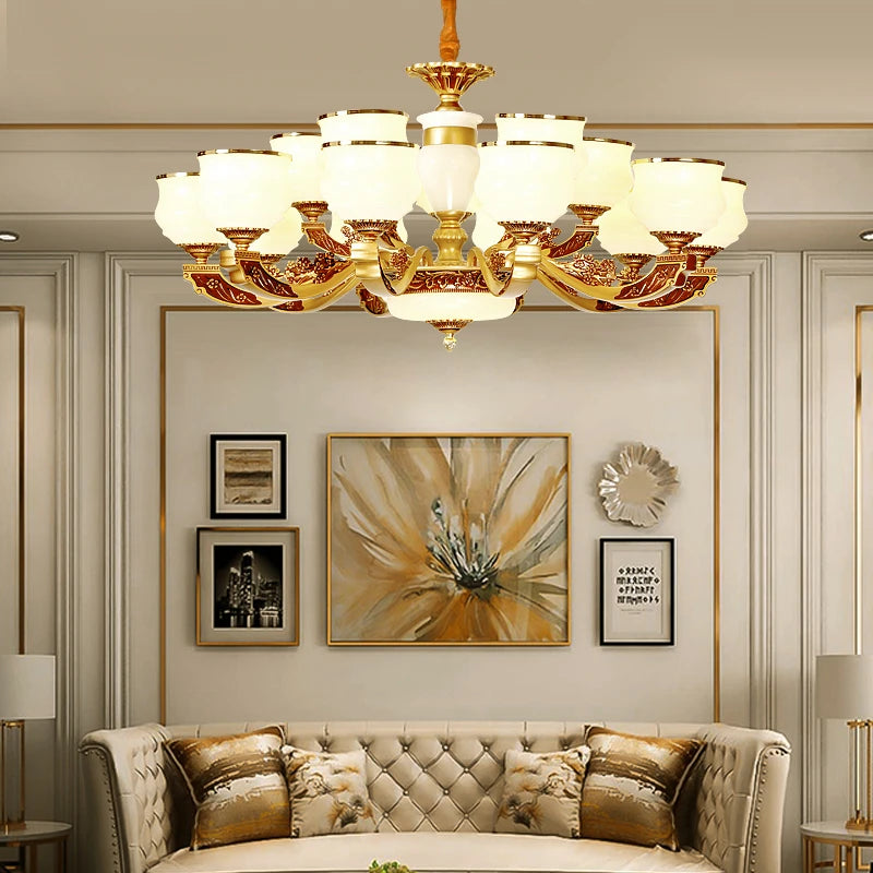 AM0018 · Stairwell Contemporary Chinese Zinc Alloy Chandelier for Double-Height Spaces — AM0018, view 6
