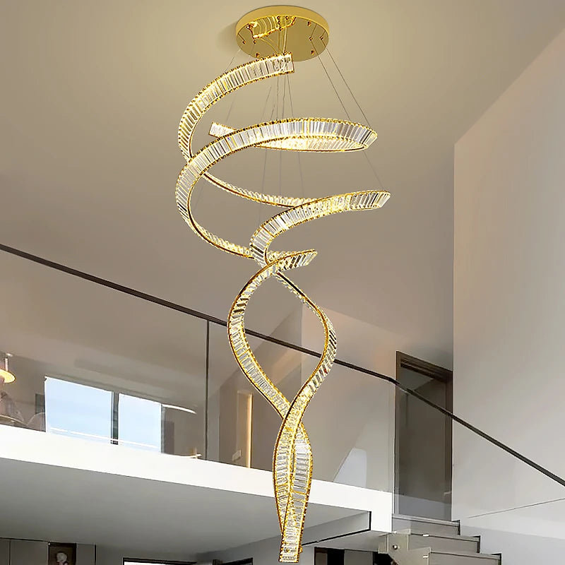 AM0011 · Modern Minimalist Mermaid Inspired Crystal Chandelier for Living Spaces — AM0011, view 6
