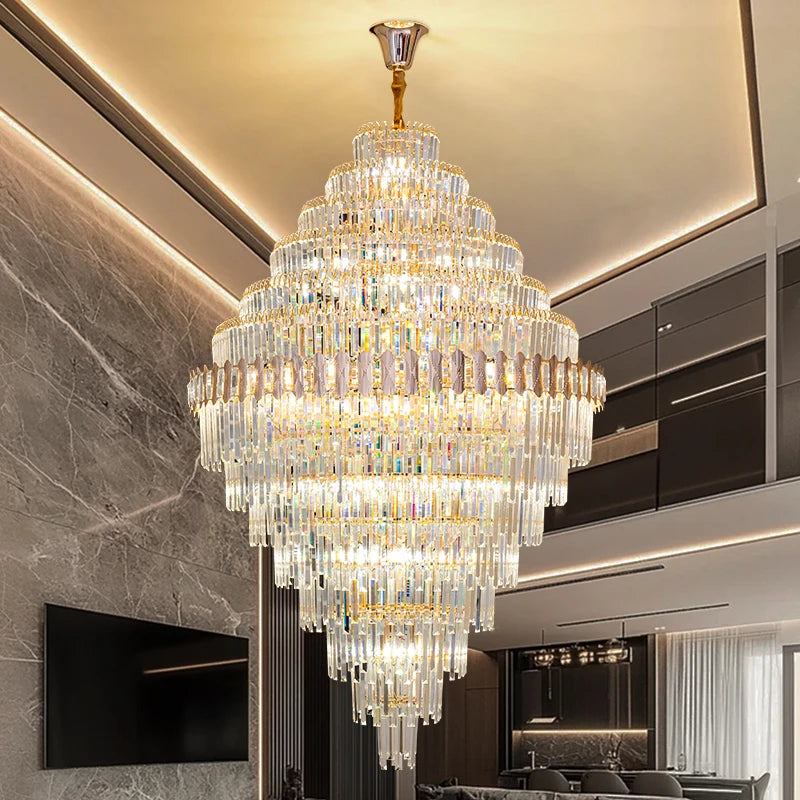 AM0031 · Stairwell Crystal Chandelier for Double-Height Spaces · 6 Configurations — AM0031, view 6