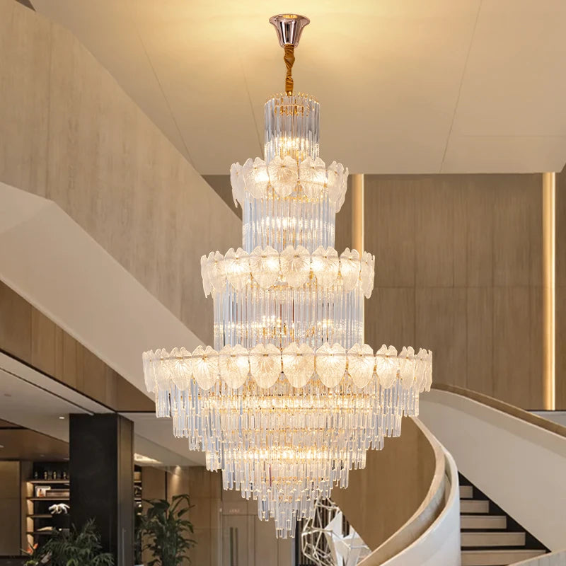 AM0122 · Modern Stairwell Crystal Chandelier for Double-Height Spaces · 6 Configurations — AM0122, view 6