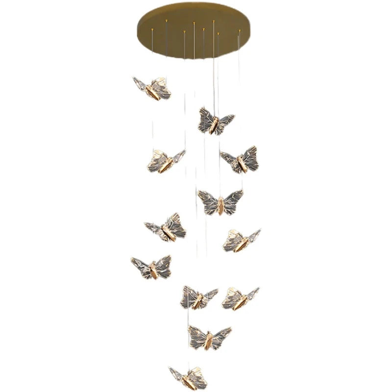 AM0040 · Modern Minimalist Stairwell Extended-Drop Crystal Chandelier — AM0040, view 6
