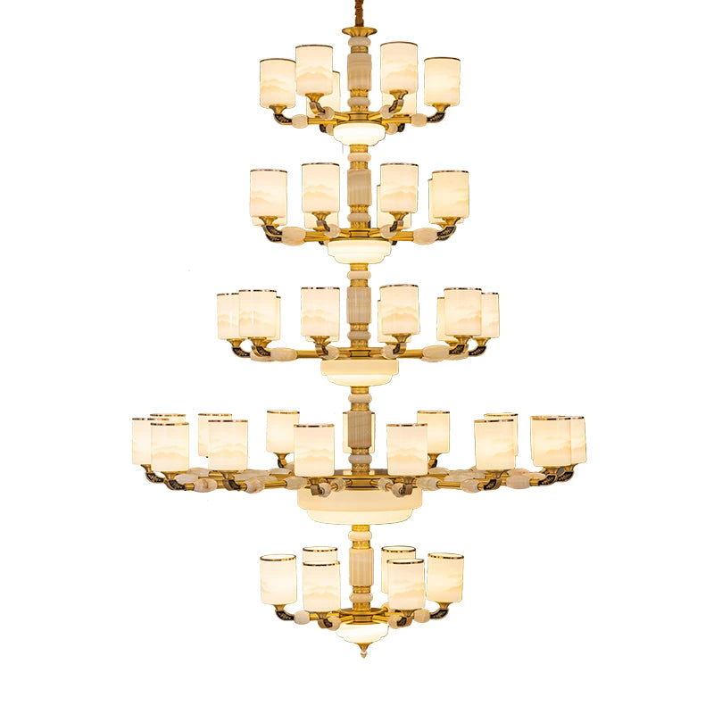 AM0076 · Modern Chinese Stairwell Contemporary Chinese Zinc Alloy Chandelier — AM0076, view 6