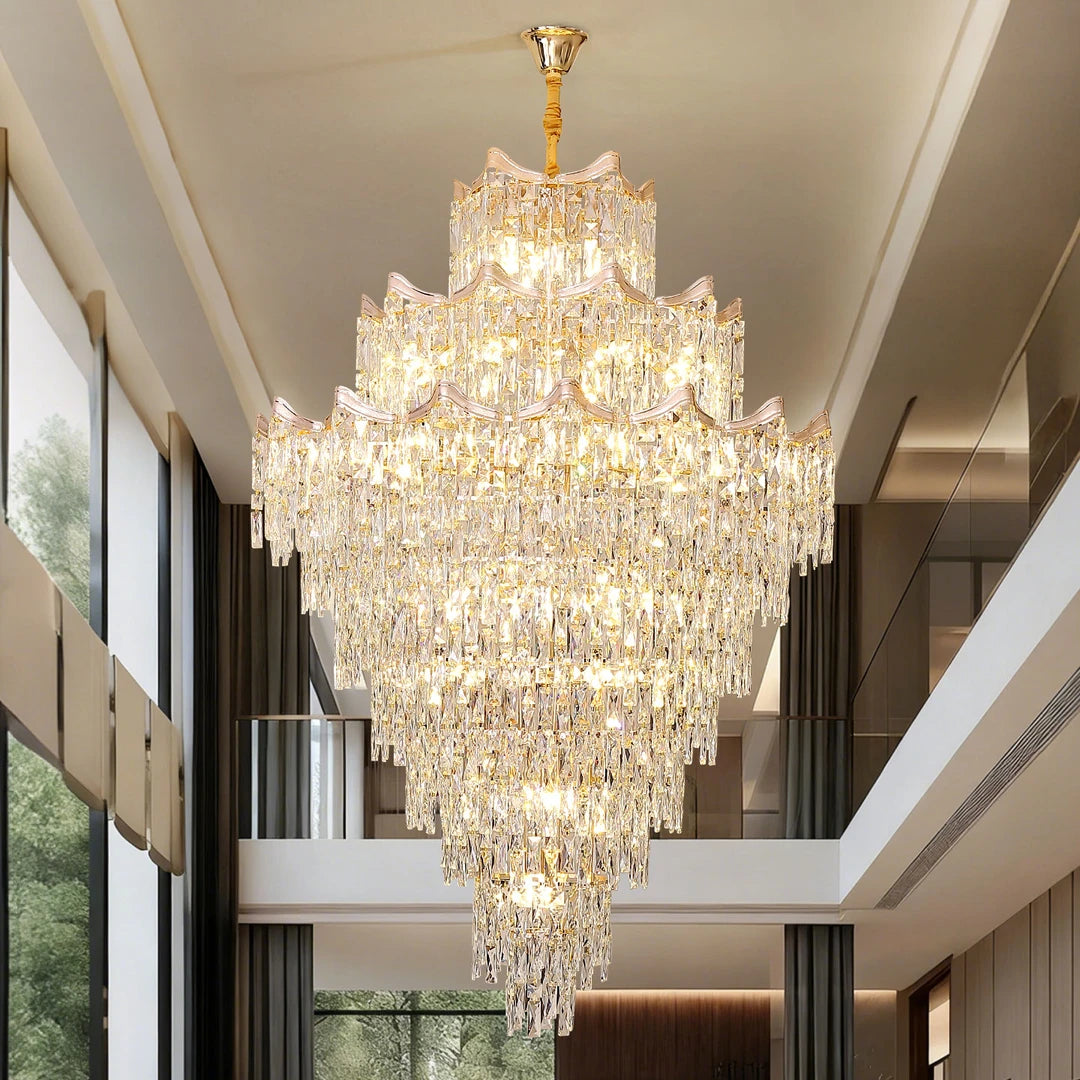 AM0003 · French Stairwell Crystal Chandelier for Double-Height Spaces · 6 Configurations — AM0003, view 6