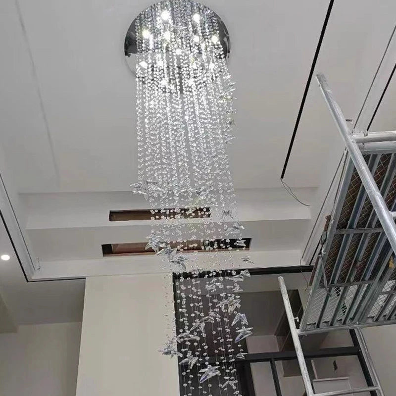 AM0007 · Modern Butterfly Crystal Chandelier for Double-Height Spaces · 12 Configurations — AM0007, view 6