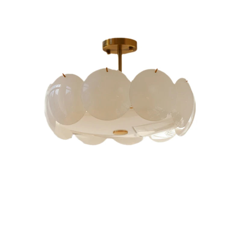 AM0099 · French Crystal Flush Mount Cream-Tone Ceiling Light for Bedrooms · 3 Configurations — AM0099, view 6