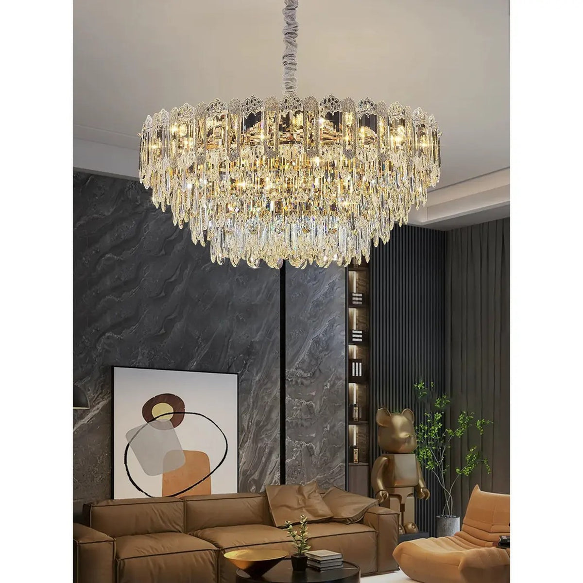 AM0679 — Light Luxury Crystal Chandelier for Living Rooms