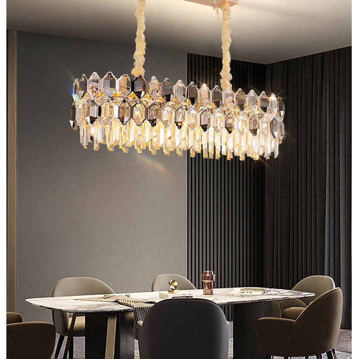 AM0575 — Light Luxury Crystal Chandelier for Living Rooms