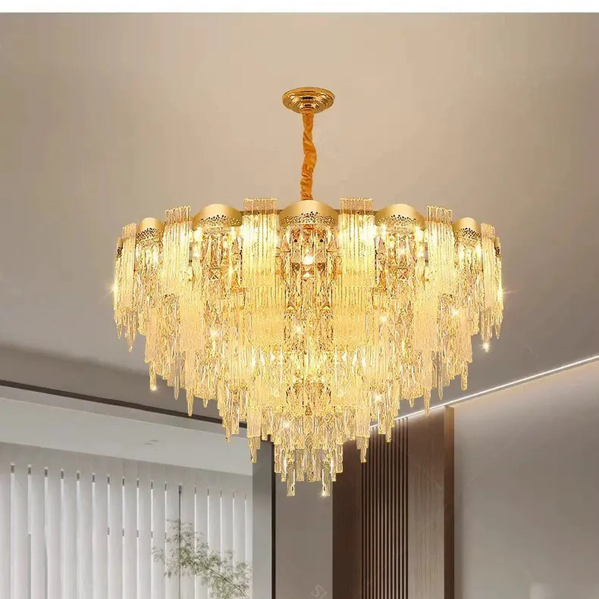 AM0695 — Modern Minimalist Crystal Chandelier for Living Rooms
