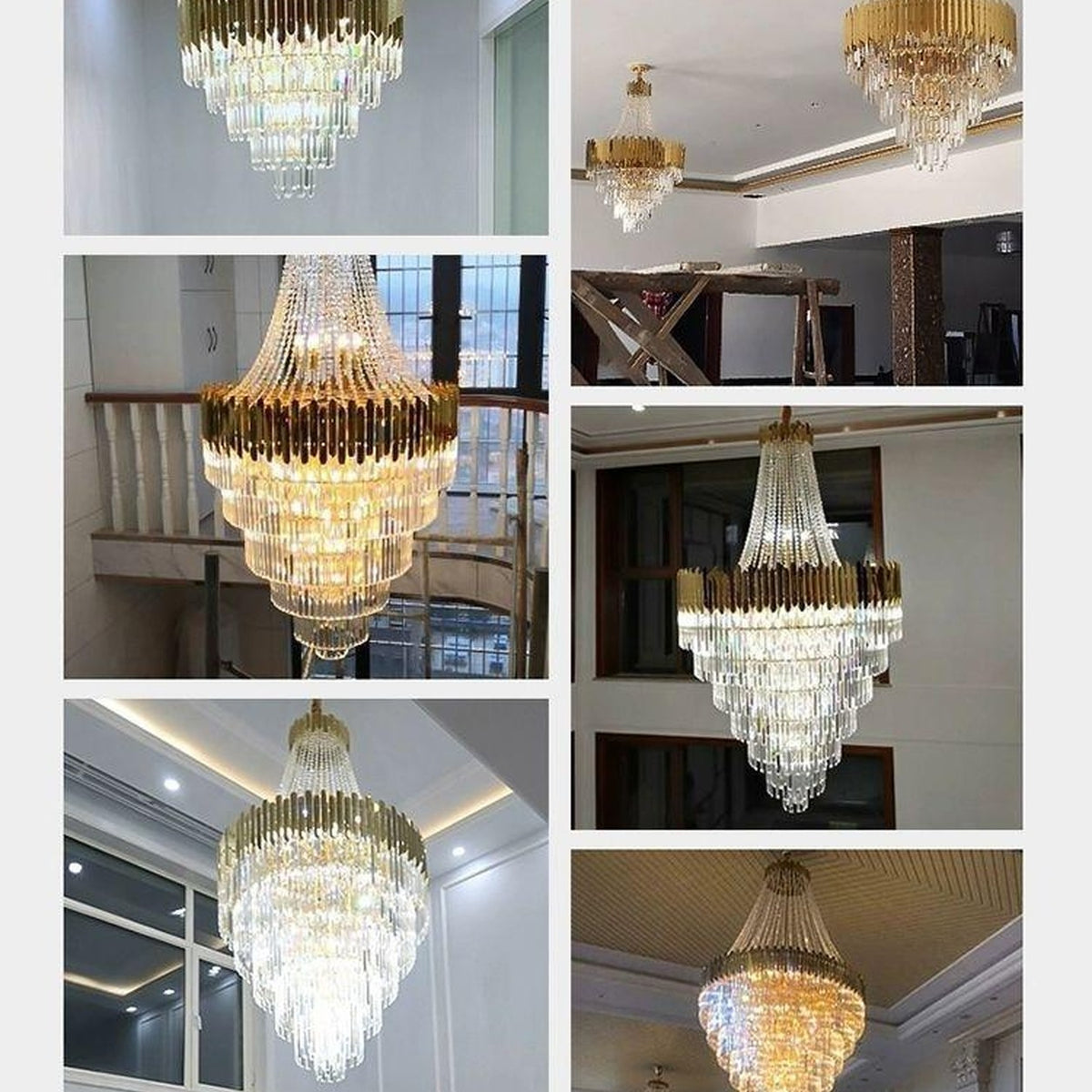 AM0533 — European Linear Crystal Chandelier for Living Rooms