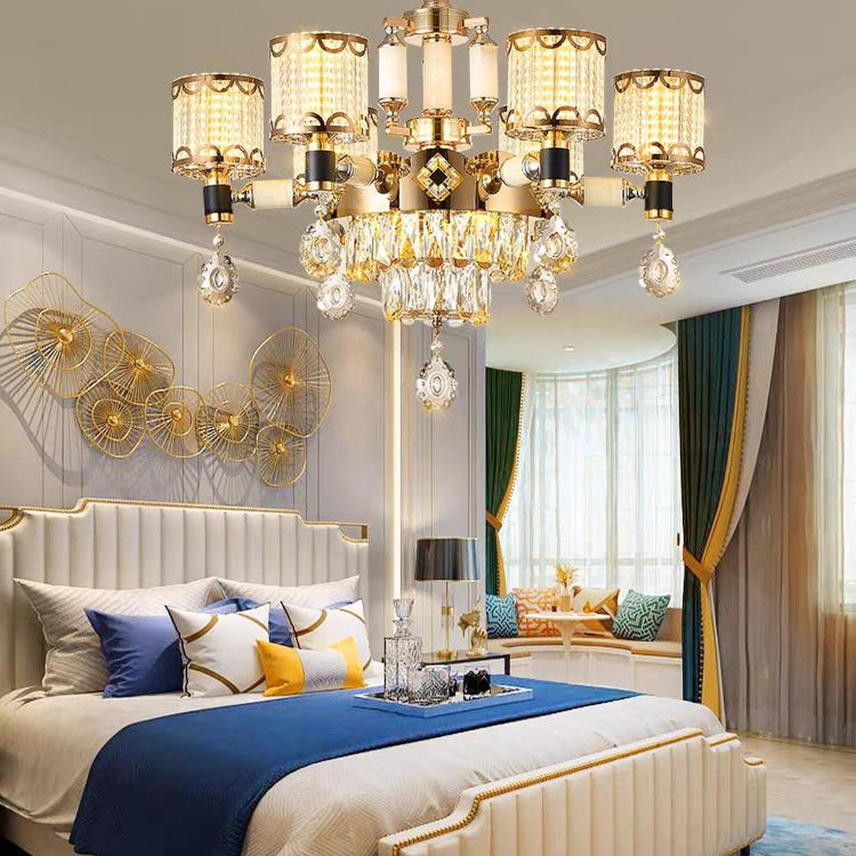 AM0601 — European Jade Crystal Chandelier for Living Rooms