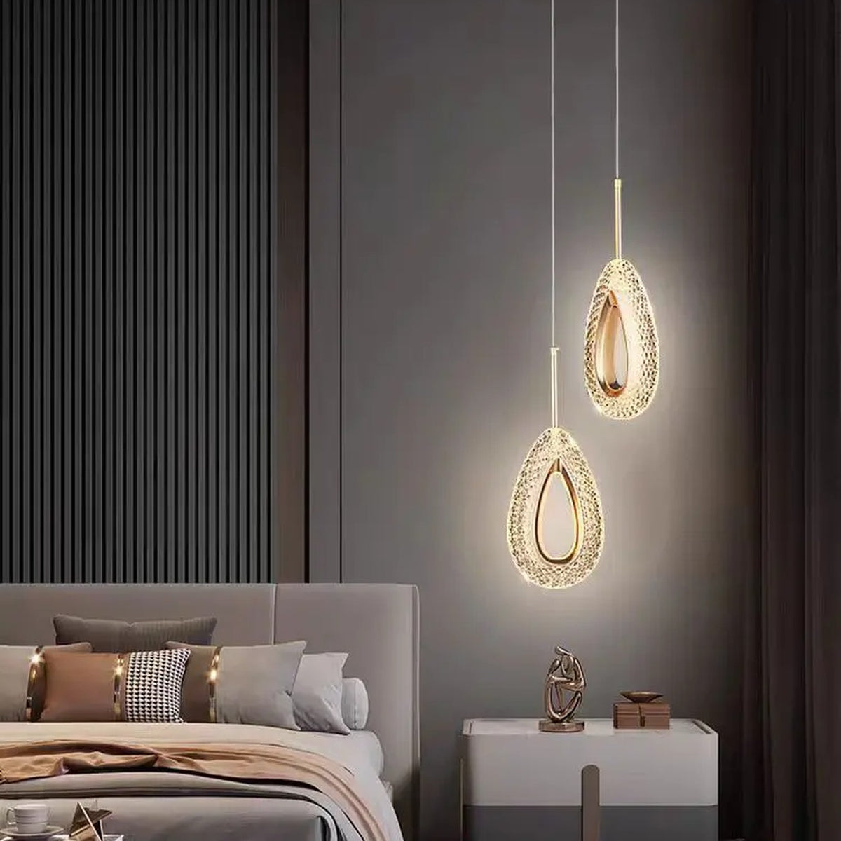 AM0519 — Light Luxury Lychee Crystal Chandelier for Master Bedrooms