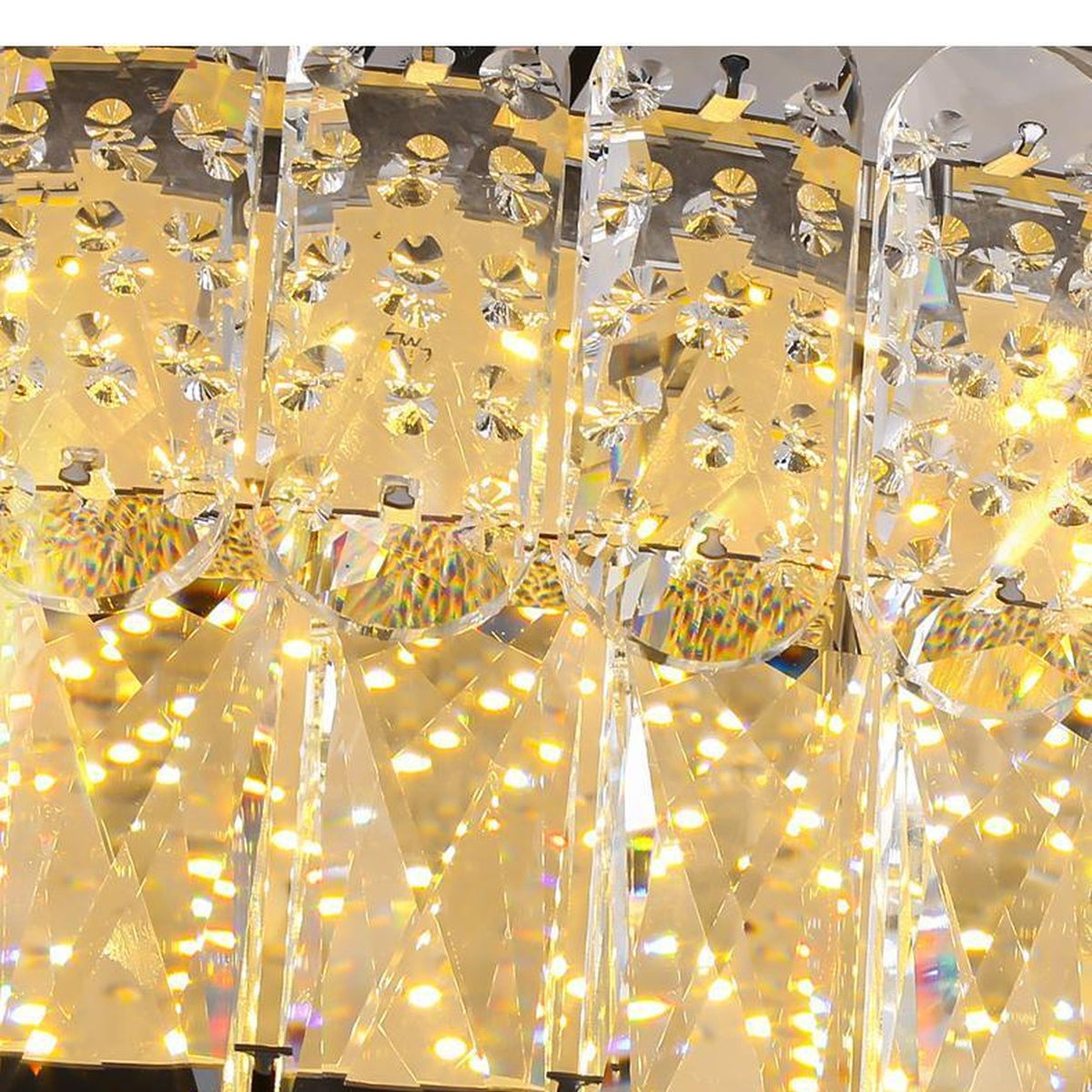 AM0468 — Luxury Round Crystal Ceiling Light for Bedrooms