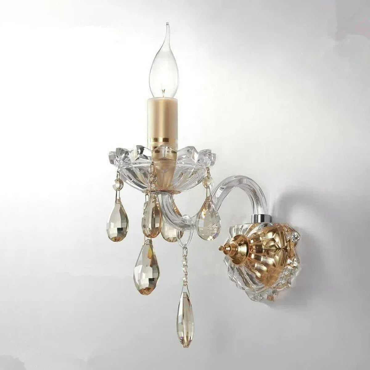 AM0722 — European Stairwell Crystal Wall Light for Living Rooms & Dining Rooms