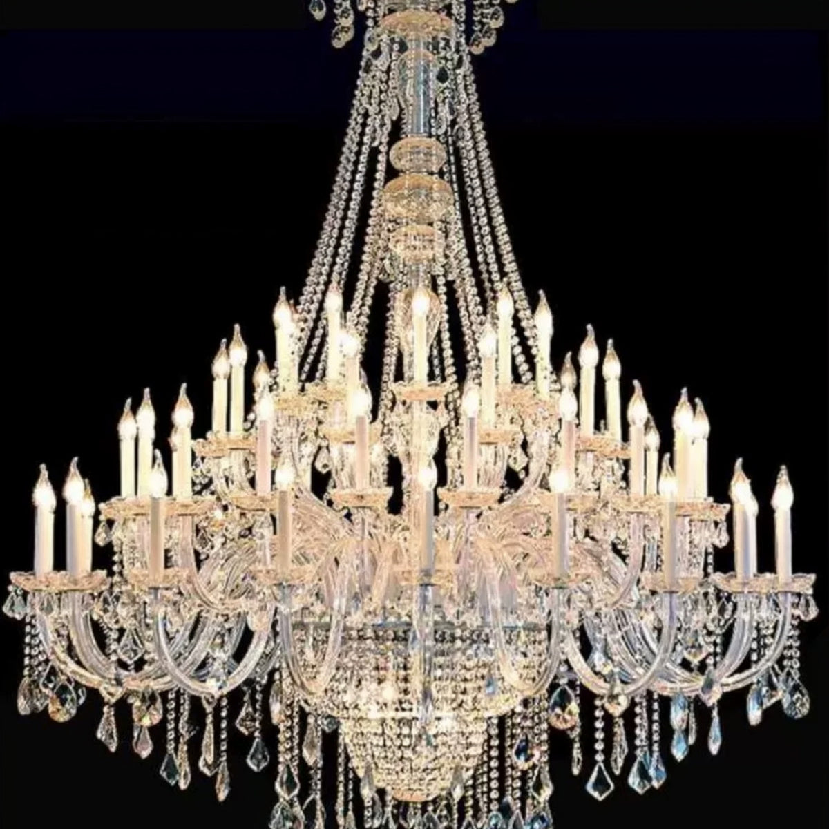 AM0828 — European Crystal Chandelier for Duplex Spaces & Stairwells