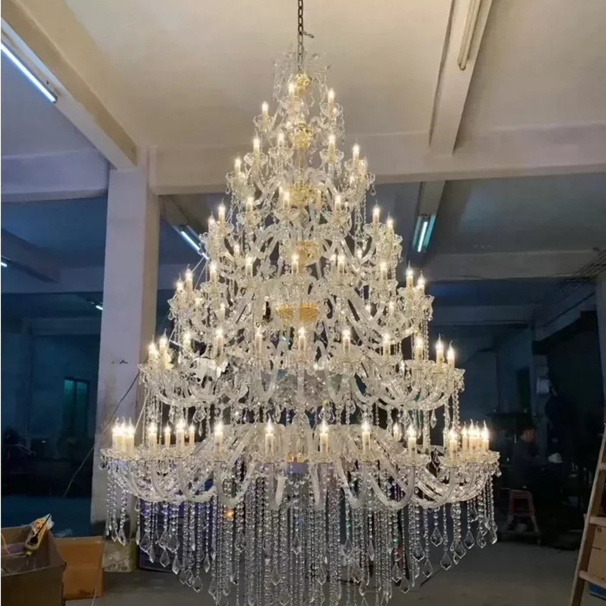 AM0718 — European Rectangular Crystal Chandelier for Dining Rooms
