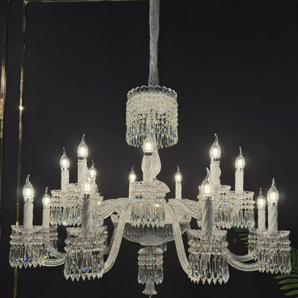 AM0794 — European Crystal Glass Chandelier for Studies