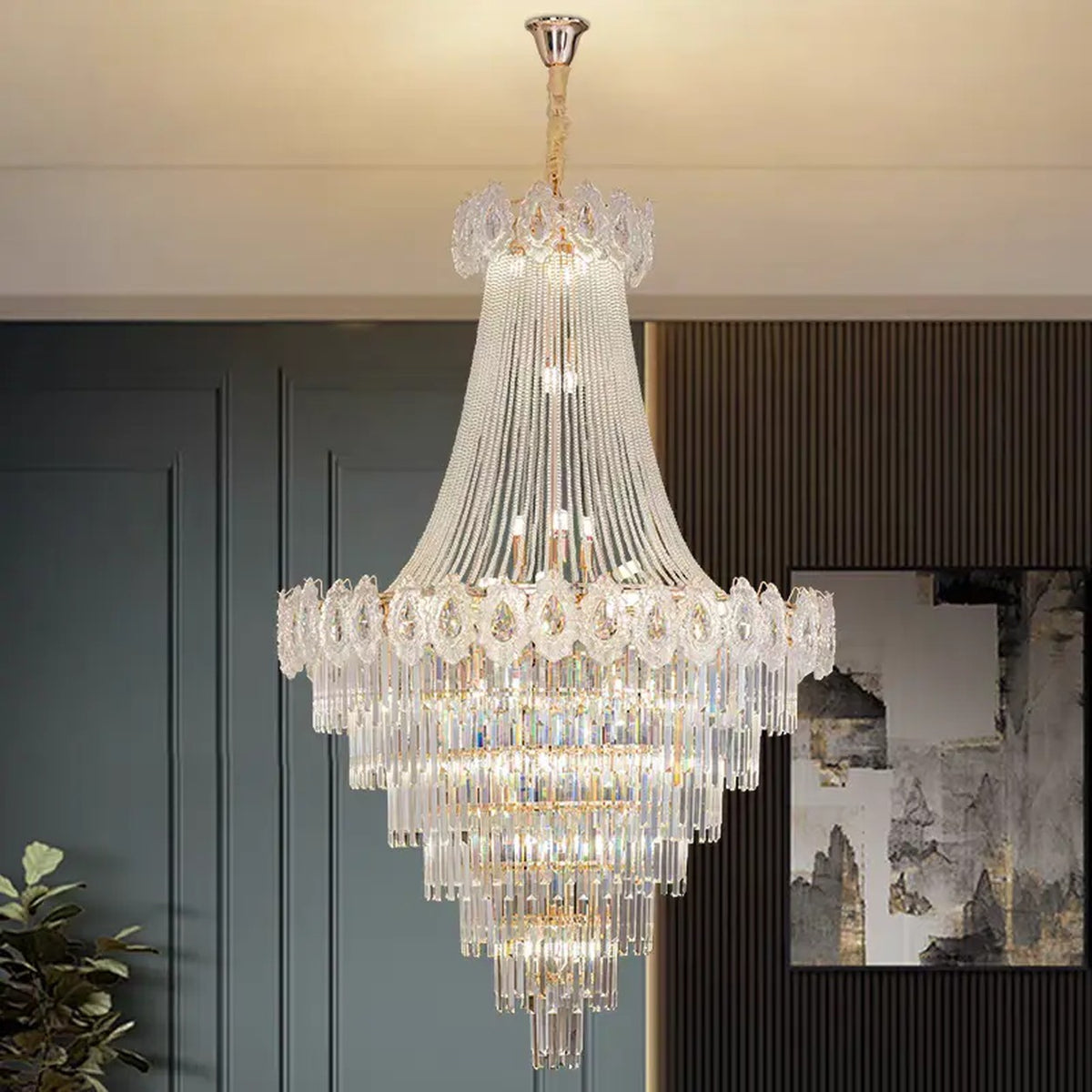 AM0684 — Light Luxury Crystal Chandelier for Living Rooms