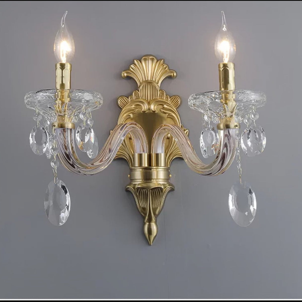 AM0735 — European Stairwell Crystal Wall Light for Living Rooms & Dining Rooms